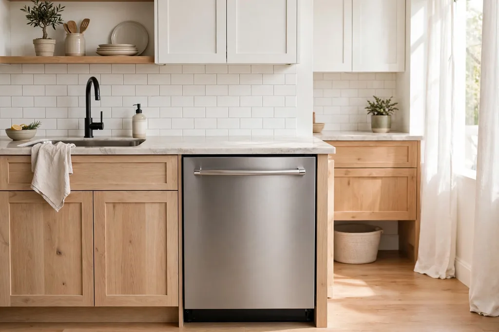 Stainless steel dishwasher in a Burleson, TX home kitchen