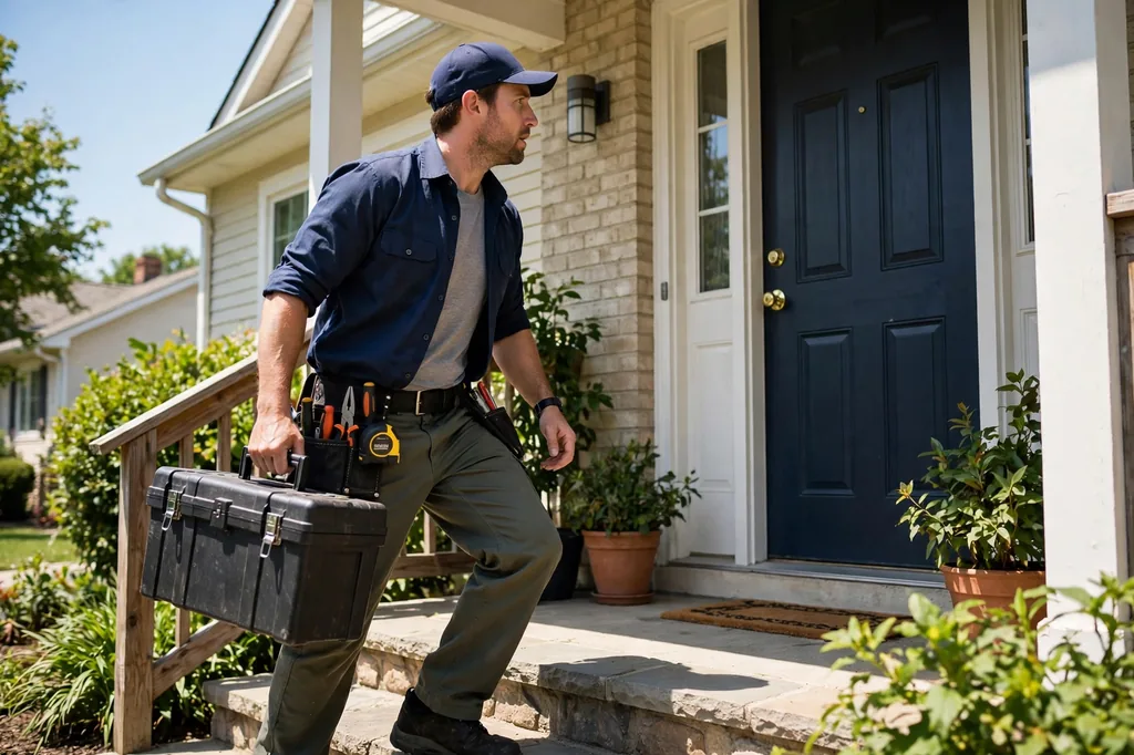 Appliance repair technician arriving for same-day repair in Burleson, TX